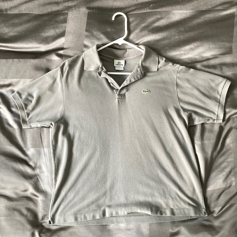 Lacoste Polo , Grey, Size 6 (L)